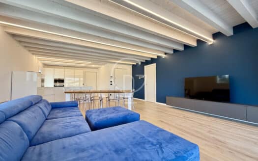 Prestigioso attico con solarium con vista lago