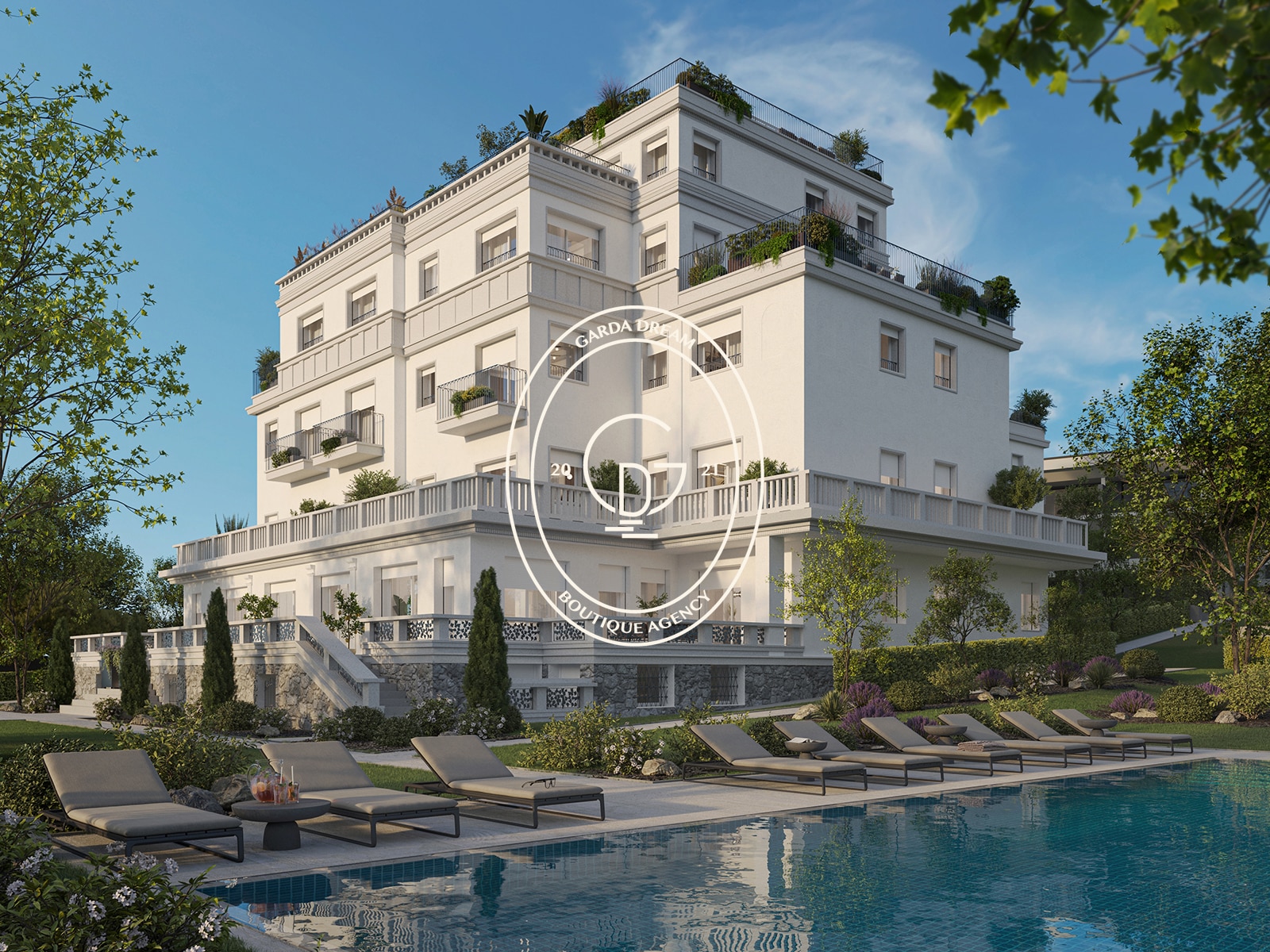 Elegante appartamento vista lago con ampio terrazzo a desenzano