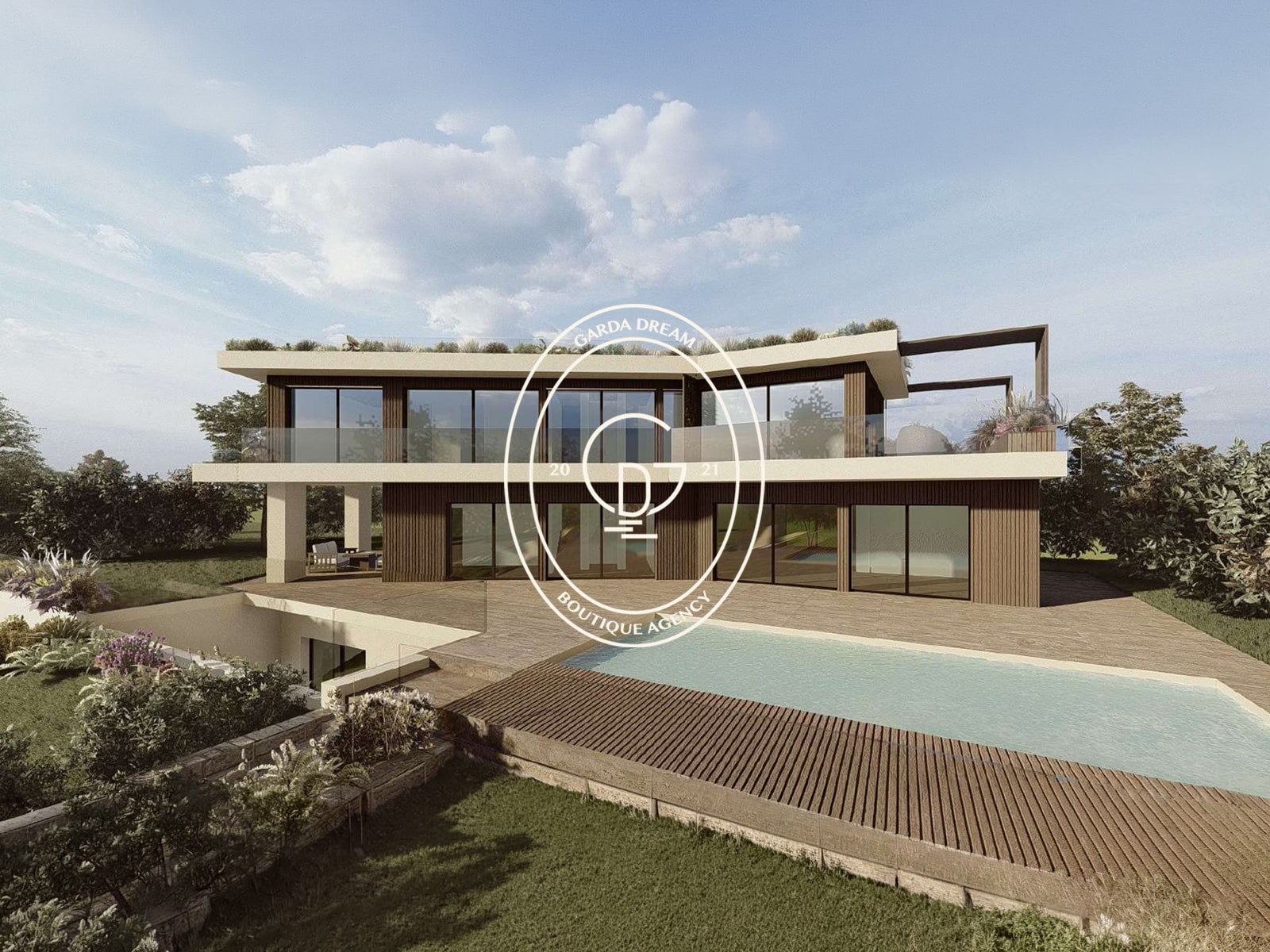 Nuova villa singola con ampia vista lago a barcuzzi di loanto