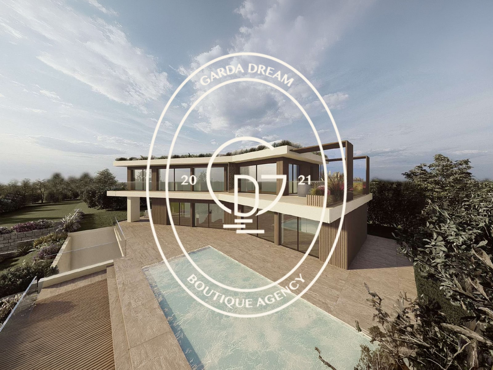 Nuova villa singola con ampia vista lago a lonato
